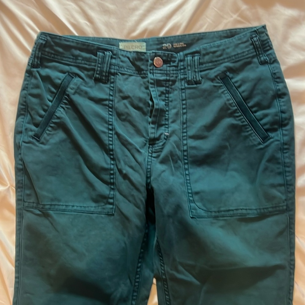 Pilcro Size 29 High Rise, button-fly Cropped Jeans